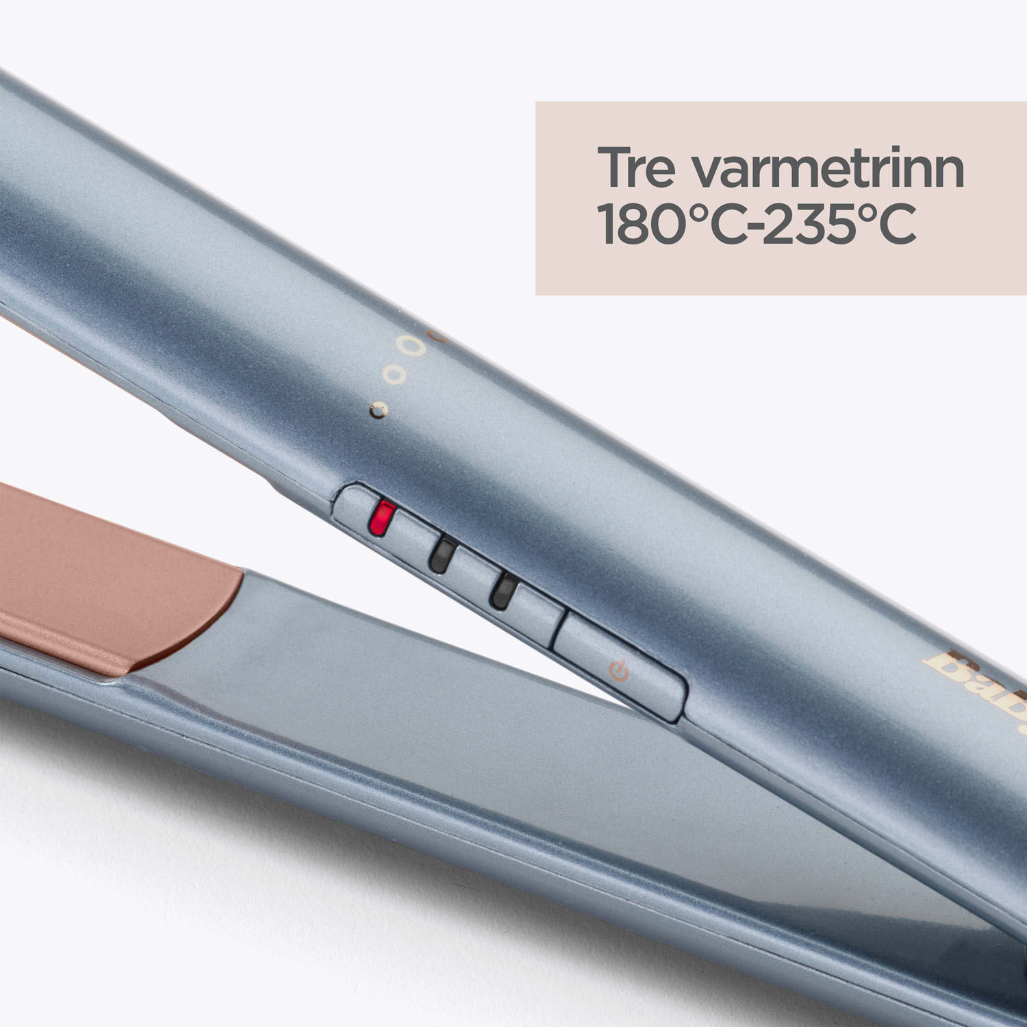 Tre varmetrinn 180&deg;C-235&deg;C
